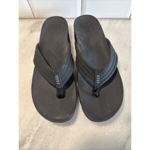 Reef Kaia Rise Platform Sandals Black‎ Women's Size 9 Flip Flop Beach Casual